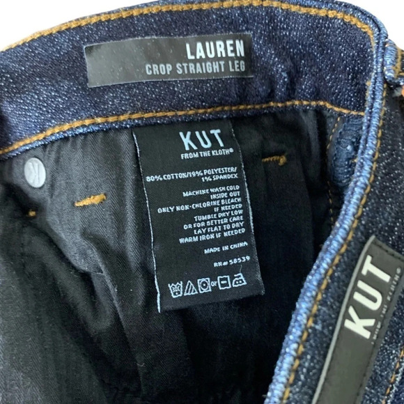 Kut from the Kloth • Lauren Crop Straight Leg Jean-Cultivated Wash - Picture 4 of 5